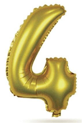 GLOBO DE POLIAMIDA 100 CM. HELIO NUMERO 4 ORO