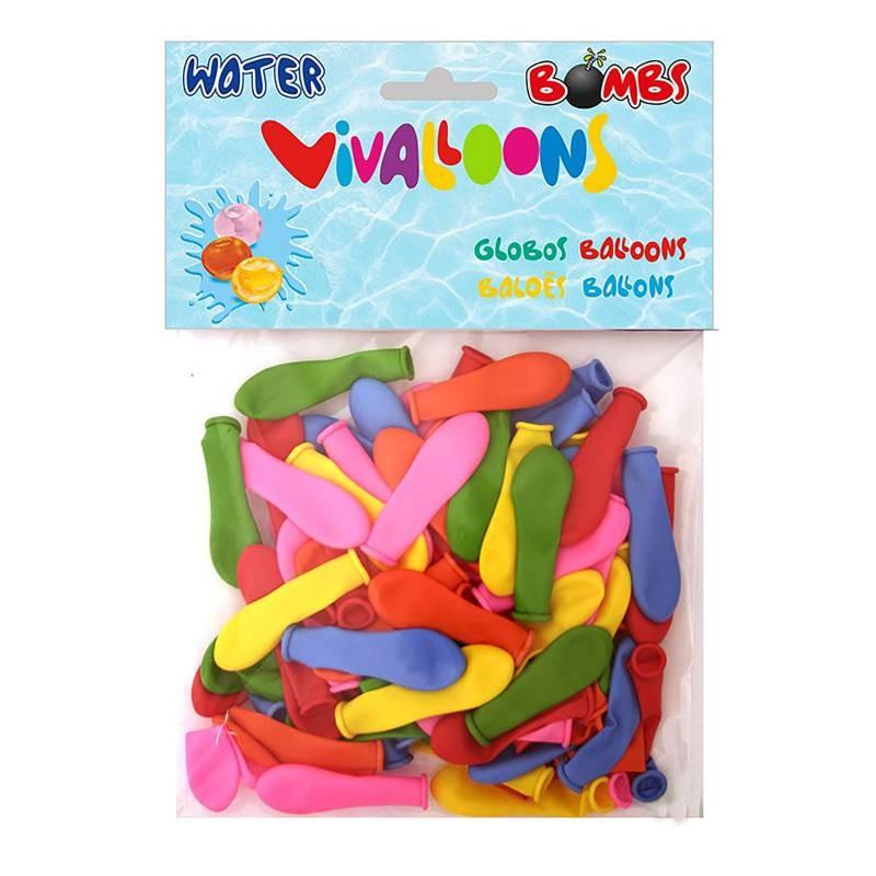 GLOBOS AGUA COLORES SURTIDOS B/100 UD.