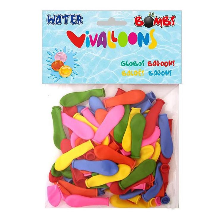 GLOBOS AGUA COLORES SURTIDOS B/100 UD.
