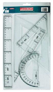 JUEGO REGLAS ESCOLAR TRANSPARENTE SAFTA 942901