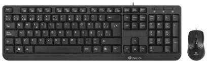 KIT TECLADO MULTIMEDIA Y RATÓN CON CABLE NEGRO NGS