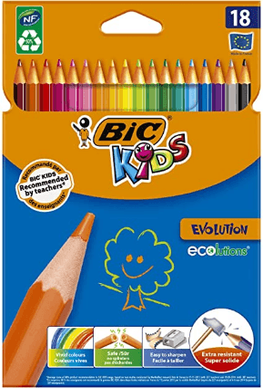 LAPICES COLORES BIC KIDS EVOLUTION STRIPES 18 COLORES