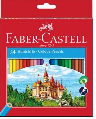 LAPIZ FABER CASTELL 12 COLORES HEXAGONAL C/24 UD.