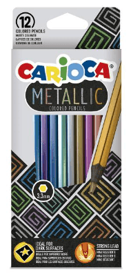 LAPIZ METALLIC CARIOCA C/ 12 COLORES