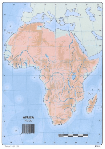MAPA MUDO AFRICA FISICO P/50 UD. SELVI