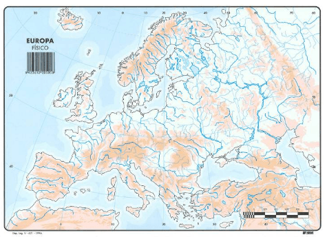 MAPA MUDO EUROPA FISICO P/50 UD. SELVI