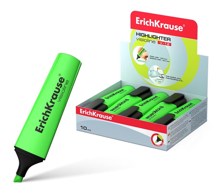 MARCADOR ERICHKRAUSE FLUOR V20 VERDE C/10 UDS.
