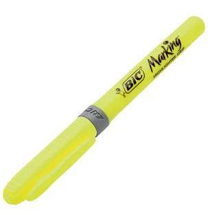 MARCADOR FLUORESCENTE BIC GRIP AMARILLO C/12 UD.