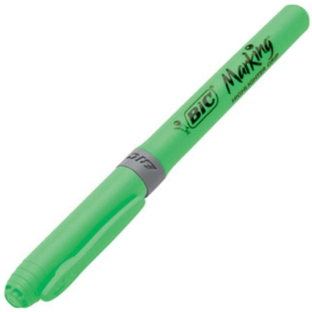 MARCADOR FLUORESCENTE BIC GRIP VERDE C/12 UD.