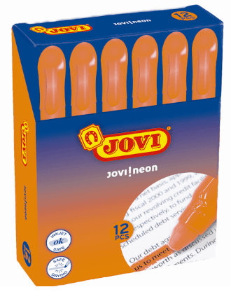 MARCADOR JOVI GEL NARANJA C/12 UD.