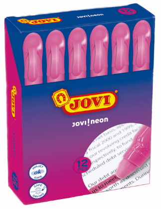 MARCADOR JOVI GEL ROSA C/12 UD.