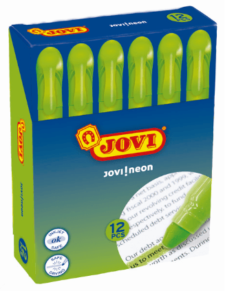 MARCADOR JOVI GEL VERDE C/12 UD.