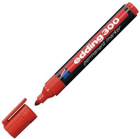 MARCADOR PERMANENTE EDDING 300 ROJO C/10 UD
