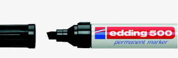 MARCADOR PERMANENTE EDDING 500 NEGRO C/10 UD.