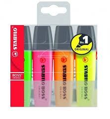 MARCADOR STABILO BOSS ORIGINAL ESTUCHE DE 4 UD.