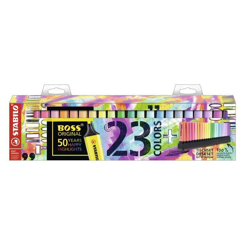 MARCADOR STABILO BOSS ORIGINAL FLUOR Y PASTEL 23 COLORES