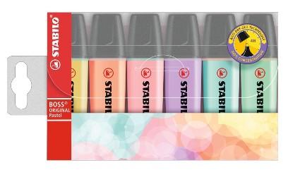 MARCADOR STABILO BOSS PASTEL SURTIDOS 70/6-2 C/6 UD.