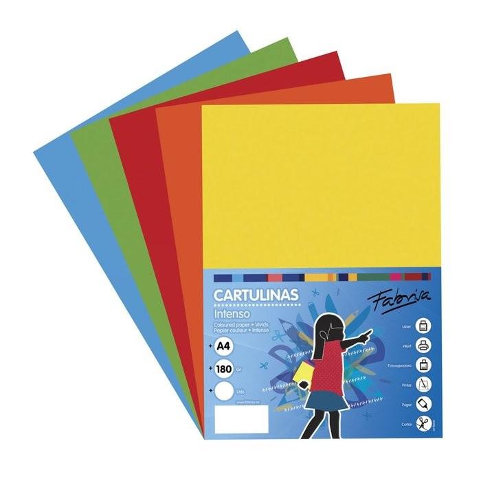 PAPEL A4 100H 80GR COLORES SURTIDOS FUERTE FABRISA