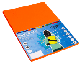 PAPEL A4 100H 80GR NARANJA FABRISA