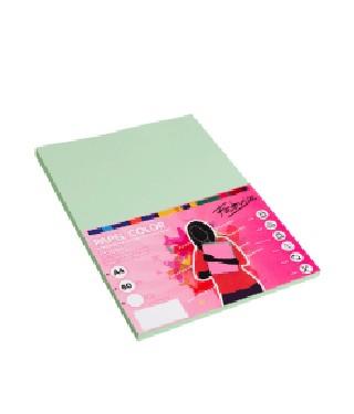 PAPEL A4 100H 80GR VERDE FABRISA