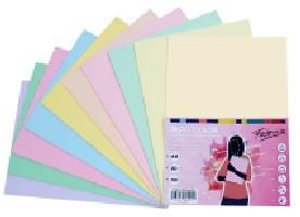 PAPEL A4 80G 100H COLORES SURTIDOS10 PASTEL FABRISA