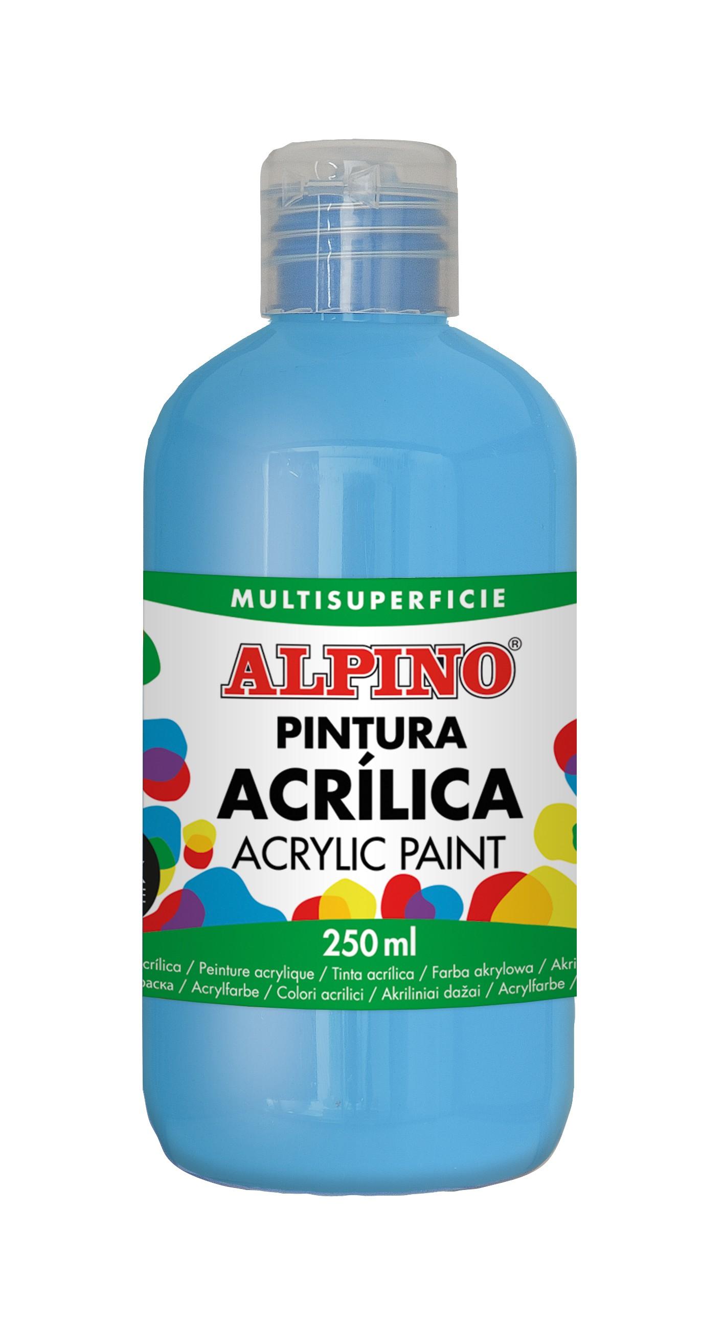PINTURA ACRILICA ALPINO 250ML AZUL CYAN