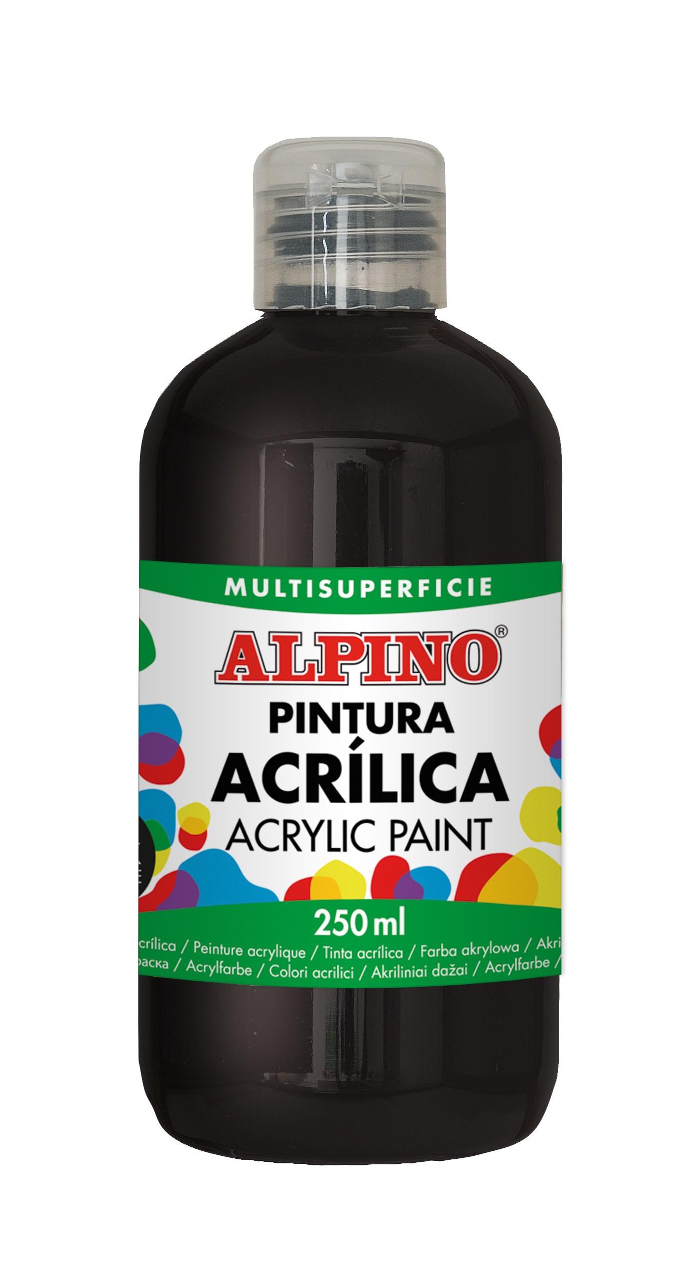 PINTURA ACRILICA ALPINO 250ML NEGRO