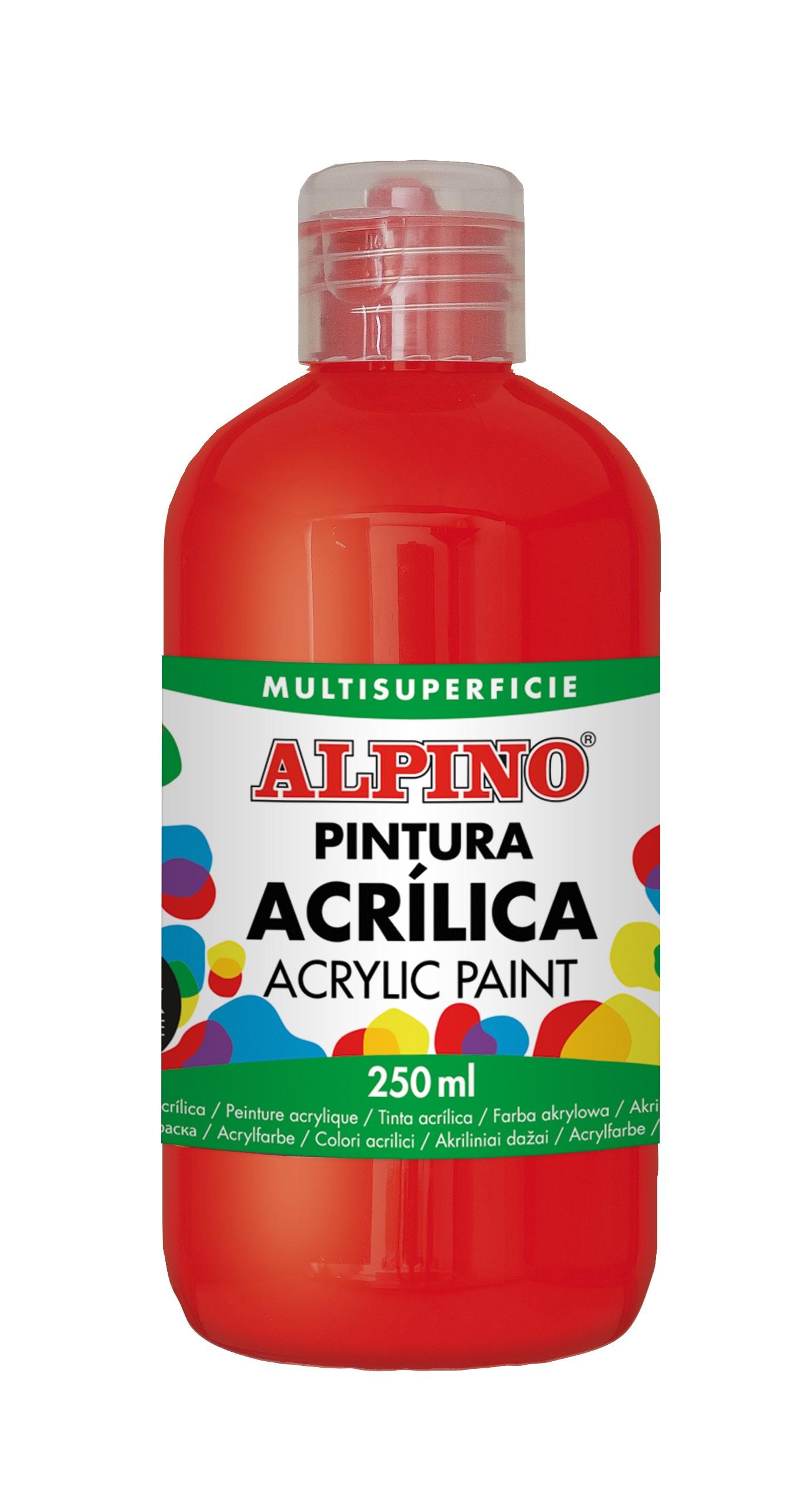 PINTURA ACRILICA ALPINO 250ML ROJO