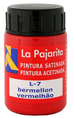 PINTURA BERMELLON LA PAJARITA 35ML C/6 UD.