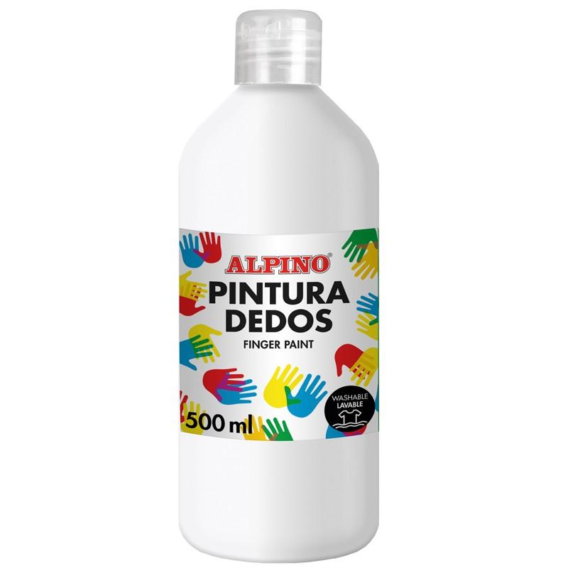 PINTURA DEDOS ALPINO 500ML BLANCO