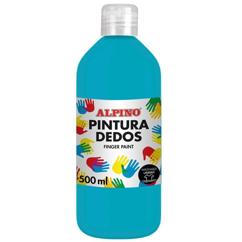 PINTURA DEDOS ALPINO 500ML CYAN