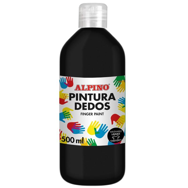 PINTURA DEDOS ALPINO 500ML NEGRO