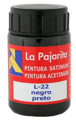 PINTURA NEGRO LA PAJARITA 35ML C/6 UD.