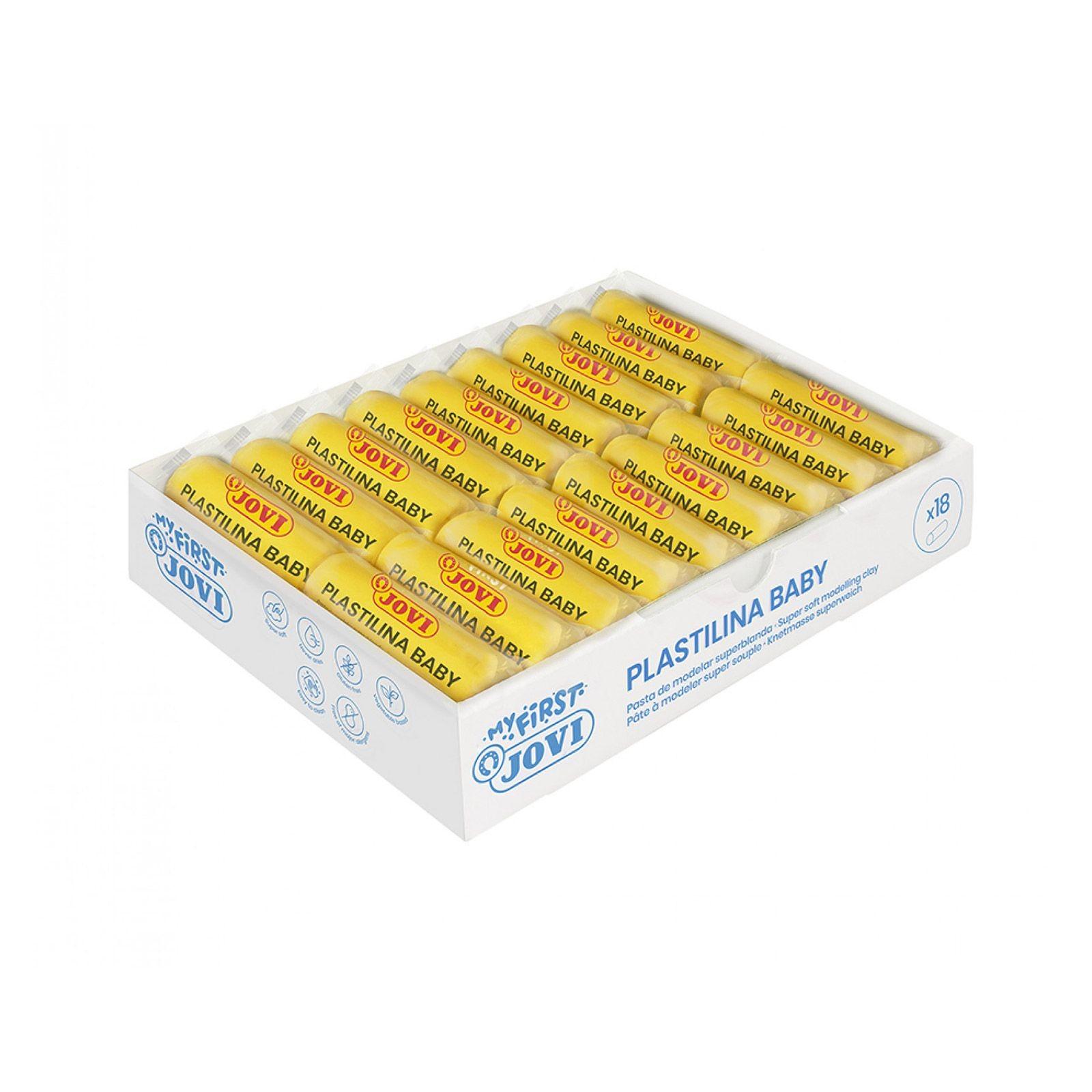 PLASTILINA JOVI MY FIRST BABY 38GR AMARILLA CAJA 18 UD.
