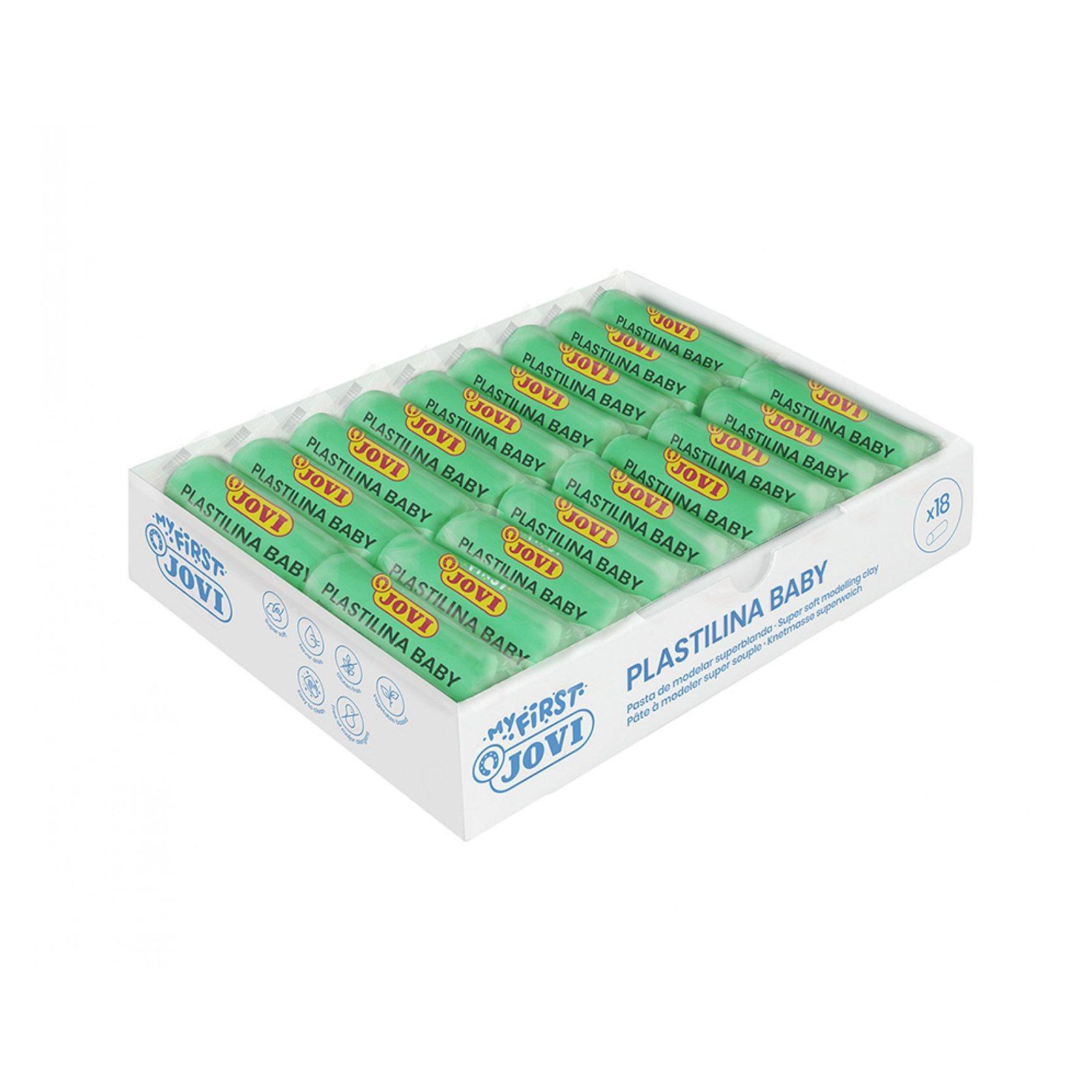PLASTILINA JOVI MY FIRST BABY 38GR VERDE CAJA 18 UD.