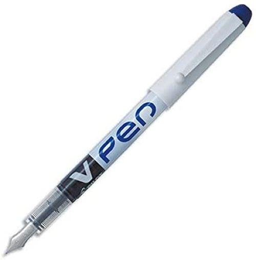 PLUMA PILOT V-PEN SILVER AZUL C/12 UD.
