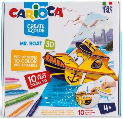 PUZZLE CARIOCA CREATE & COLOR 3D MR. BOAT