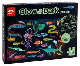 PUZZLE FLUORESCENTE DARK OCEANO 104 PIEZAS APLI