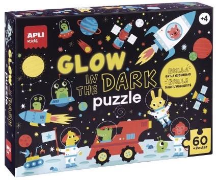 PUZZLE FLUORESCENTE ESPACIO 60 PIEZAS 6X6CM APLI