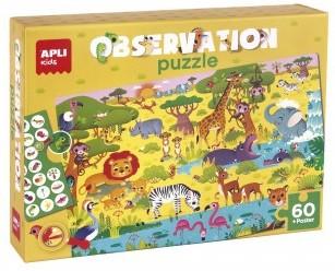 PUZZLE OBSEVACION JUNIOR SELVA 60 PIEZAS 6X6CM APLI