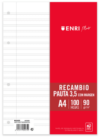 RECAMBIO 90GR 4 TALADROS 100H PAUTA 3.5 ENRI