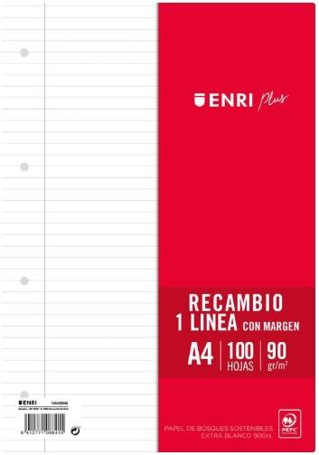 RECAMBIO A4 100H 90GR 4 TALADROS HORIZONTAL ENRI