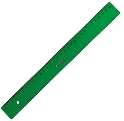 REGLA SERIE TECNICA 30 CM VERDE GRADUADA FABER CASTELL