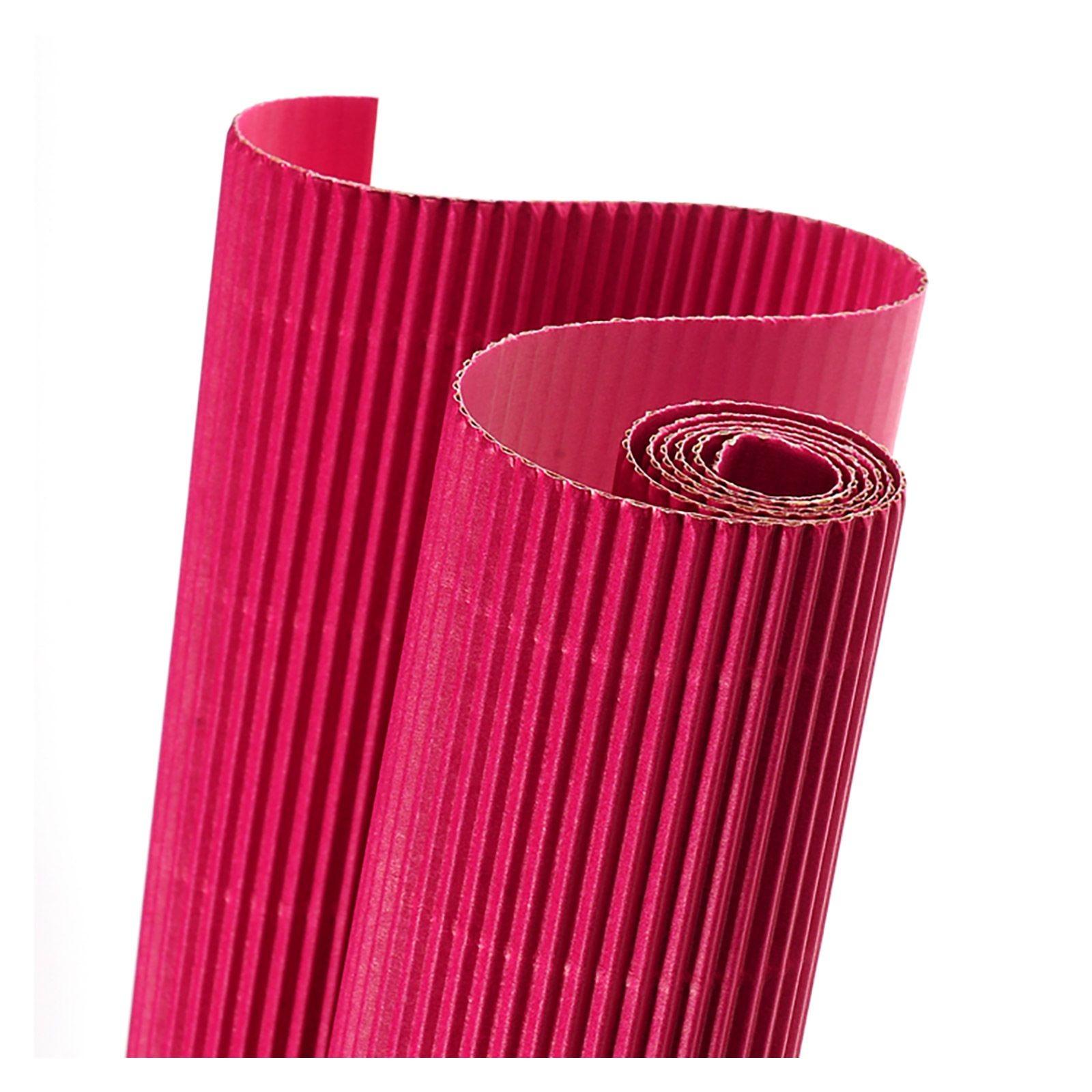 ROLLO CARTON ONDULADO 50X70CM 300GR ROSA FUCSIA CANSON
