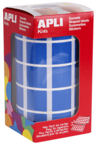 ROLLO GOMETS CUADRADO 20MM AZUL APLI