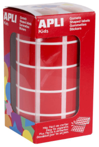 ROLLO GOMETS CUADRADO 20MM ROJO APLI