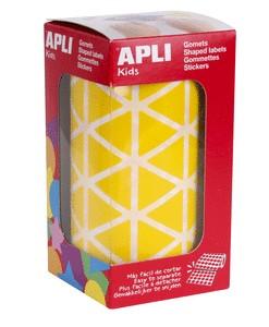 ROLLO GOMETS TRIANGULARES 20MM AMARILLO APLI