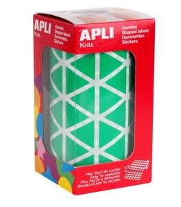 ROLLO GOMETS TRIANGULARES 20MM VERDE APLI