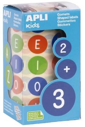 ROLLO GOMETS VOCALES MULTICOLOR REMOVIBLE 20MM APLI