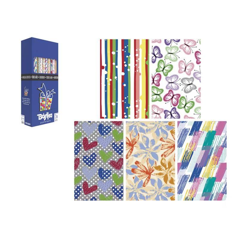ROLLO PAPEL REGALO 0.7X2 mts. TODO AÑO C/50 UD.